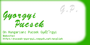 gyorgyi pucsek business card